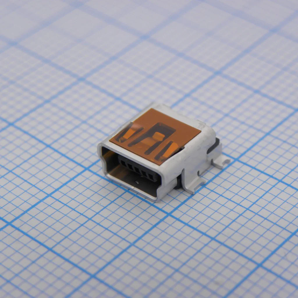 548190572 - Разъем Mini USB тип B, USB 2.0 OTG, розетка, 5 вывод(-ов), Поверхностный Монтаж, Прямой Угол