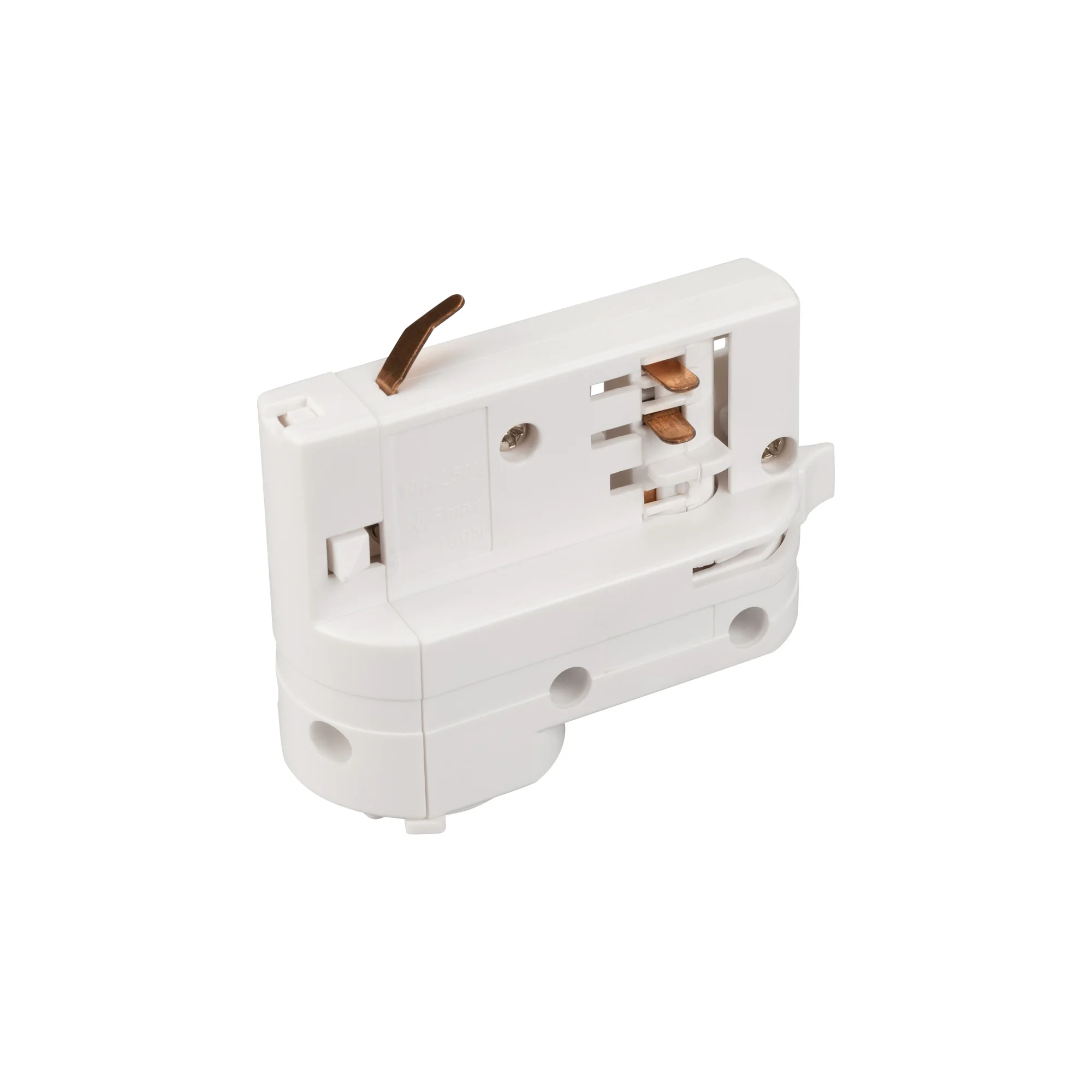 Адаптер LGD-4TR-ADAPTER-DALI-1-WH (C) 024053 - Адаптер трекового светильника для трехфазной шины универсальный. Возможно использовать управление светильником любым протоколом с двумя сигнальными проводниками DALI, 0-10 и другими. Цвет белый. При использов