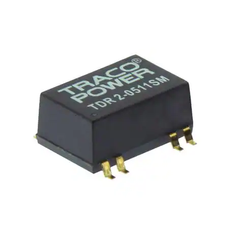TDR 2-0523SM - Преобразователь DC/DC на печатную плату вход 5В двуполярный выход ±15В 0.067A/-0.067A 2Вт 7-Pin SMD модульный