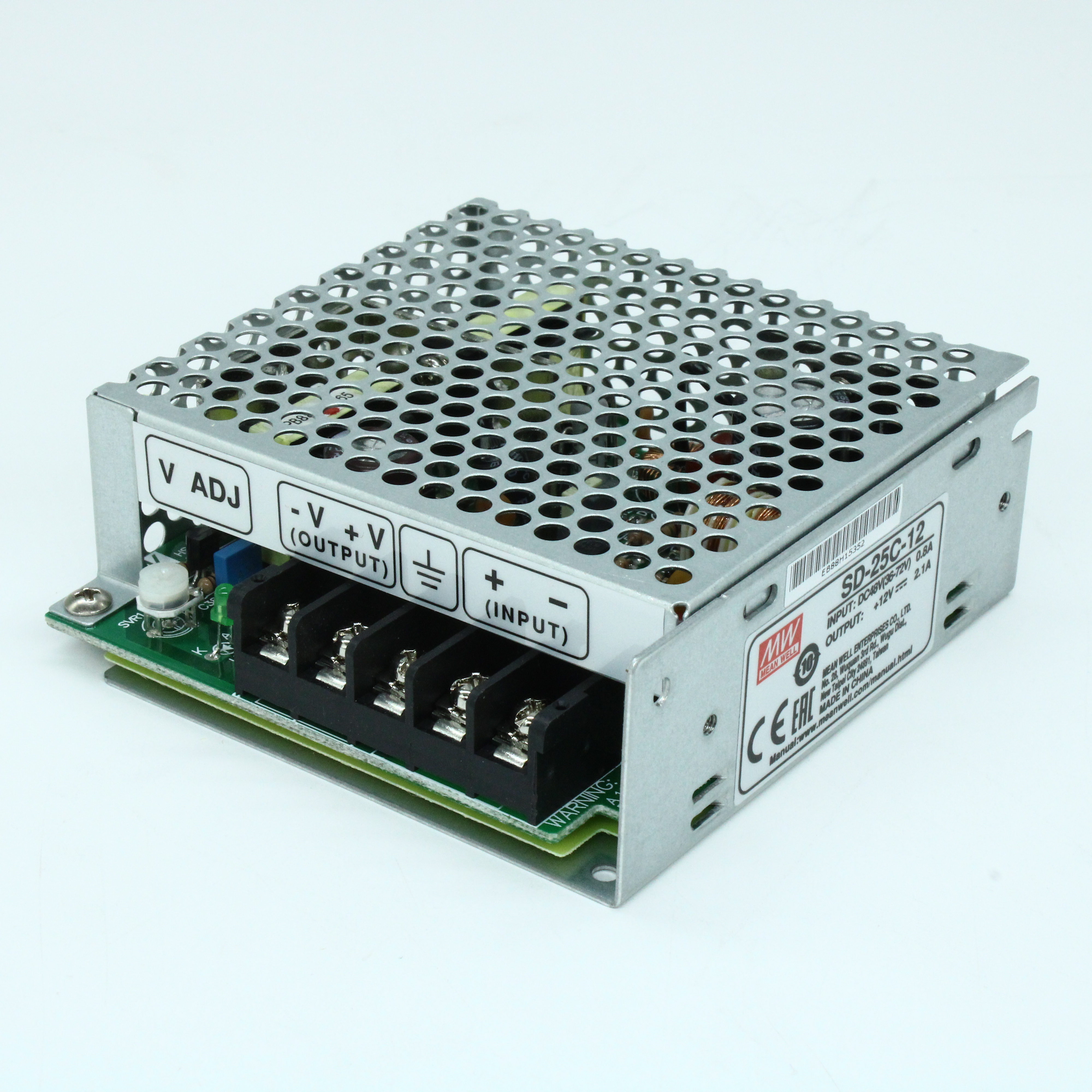 SD-25C-12 - DC-DC, 25Вт, Uвх=36 - 72В, Uвых=12В/2.1А, изоляция 1500В DC, рег. Вых=±10%Uном, в кожухе 99х97х35мм, -10°С…+60°С