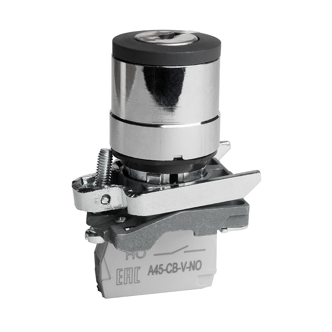 Переключатель OptiSignal D22 C4-SK-21 с ключем 2 положения металл 1НО XB4BG21 332170