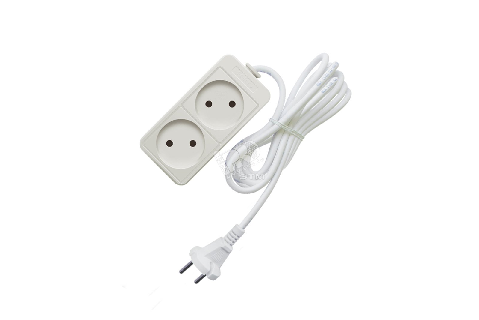 Удлинитель бытовой ТМ Союз 2200 Вт 2 гнезда ПВС 3м 481S-1203