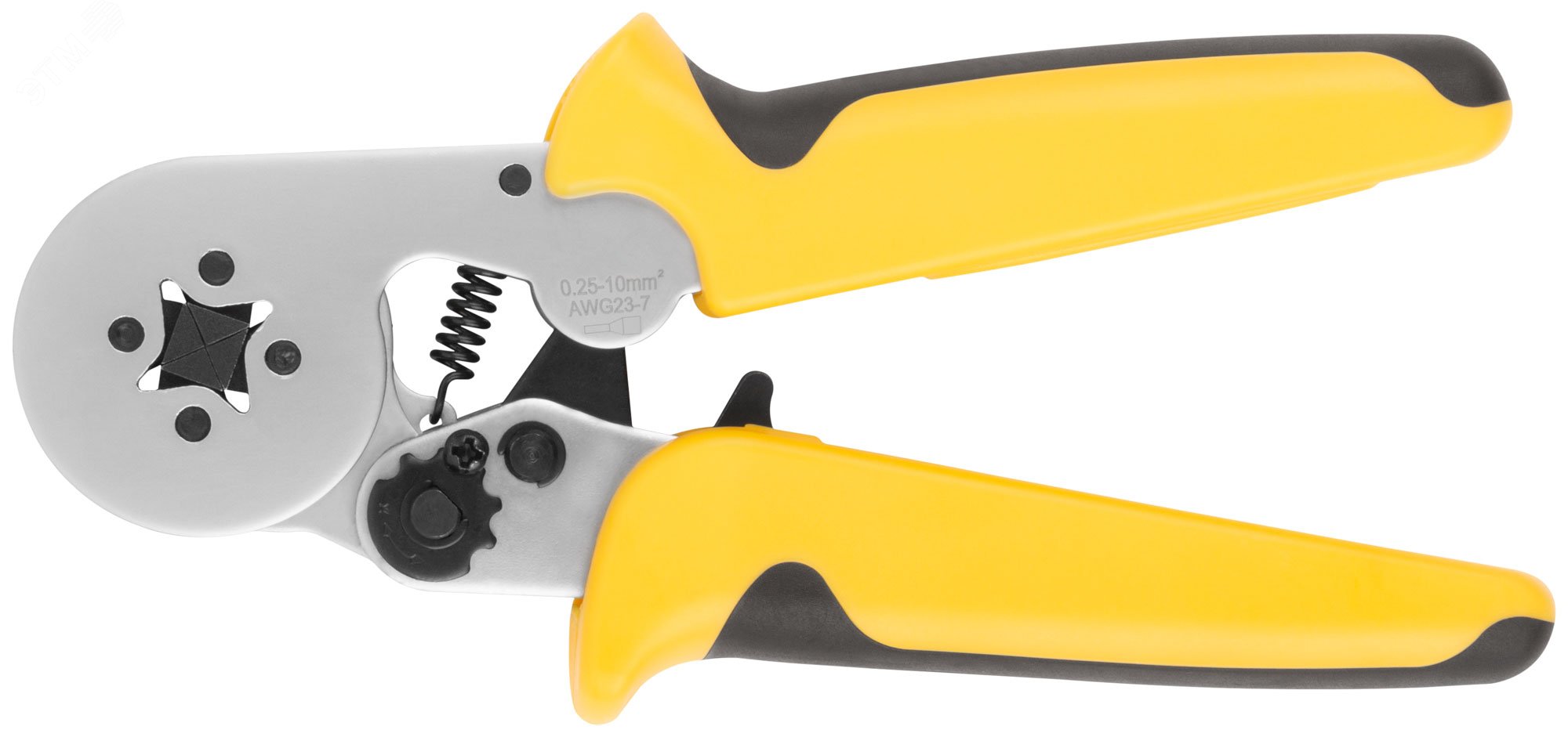 Пресс-клещи для обжима втулочных наконечников 0,25-10 мм, прорезиненные ручки 175 мм 60072