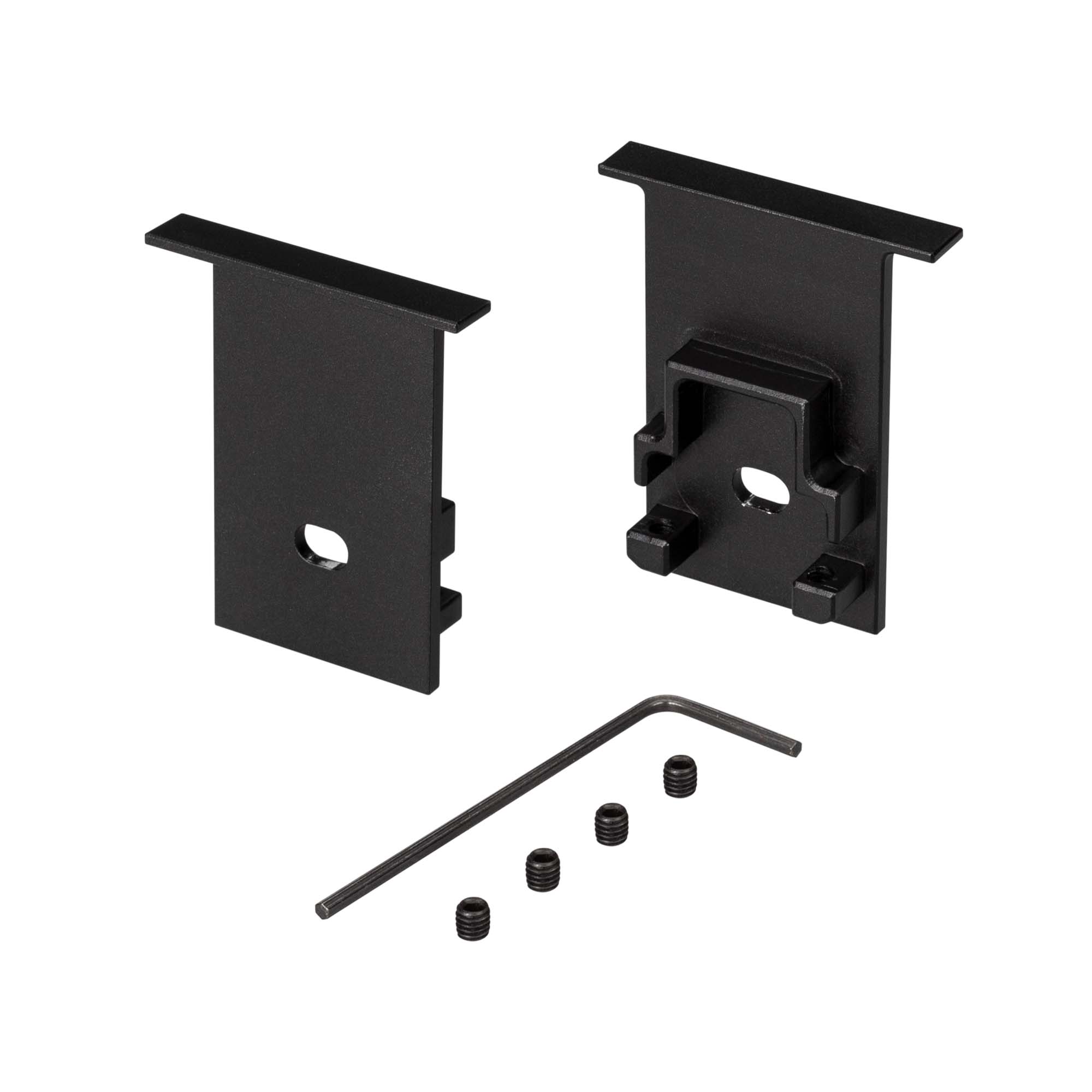 Заглушка SL-COMFORT-2542-F BLACK c отверстием 031783 - Пара заглушек чёрного цвета (с отверстием) для профиля SL-COMFORT-2542-F BLACK. В комплекте 2 заглушки, 4 винта, шестигранный ключ. Цена за комплект.