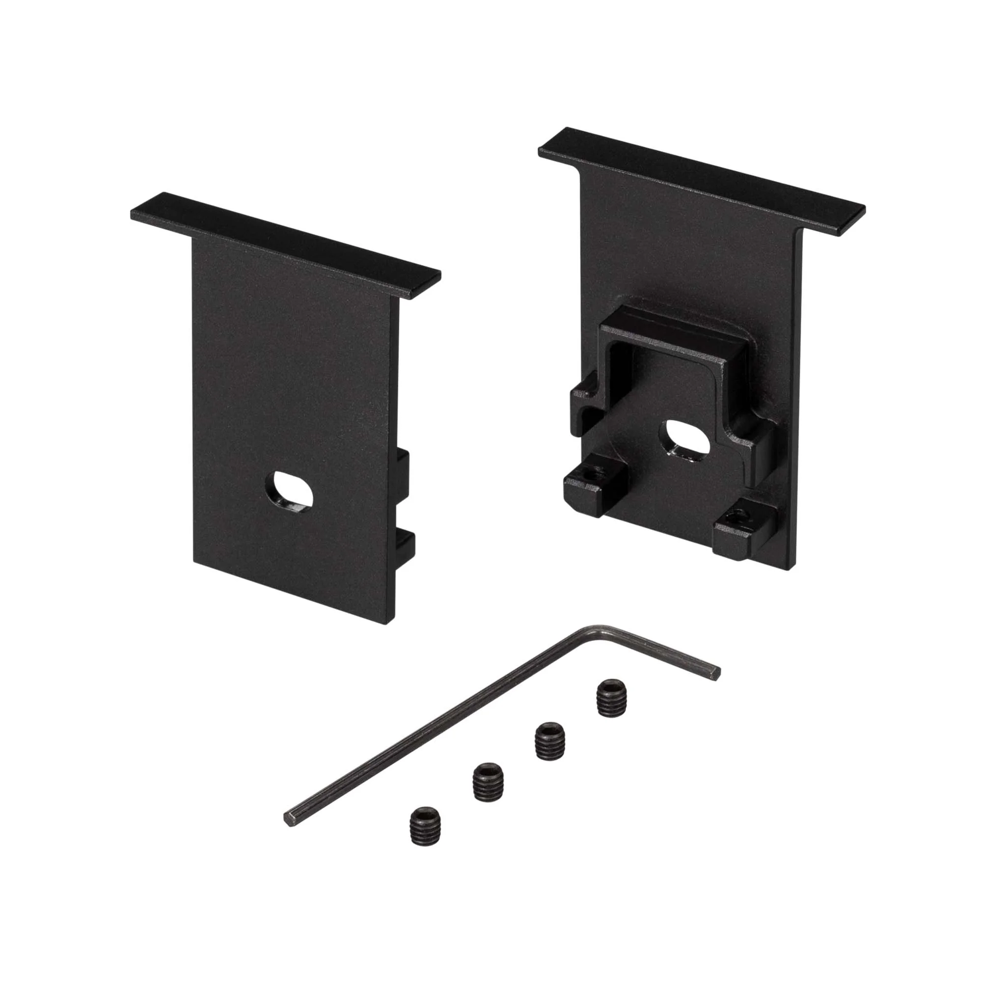 Заглушка SL-COMFORT-2542-F BLACK c отверстием 031783 - Пара заглушек чёрного цвета (с отверстием) для профиля SL-COMFORT-2542-F BLACK. В комплекте 2 заглушки, 4 винта, шестигранный ключ. Цена за комплект.