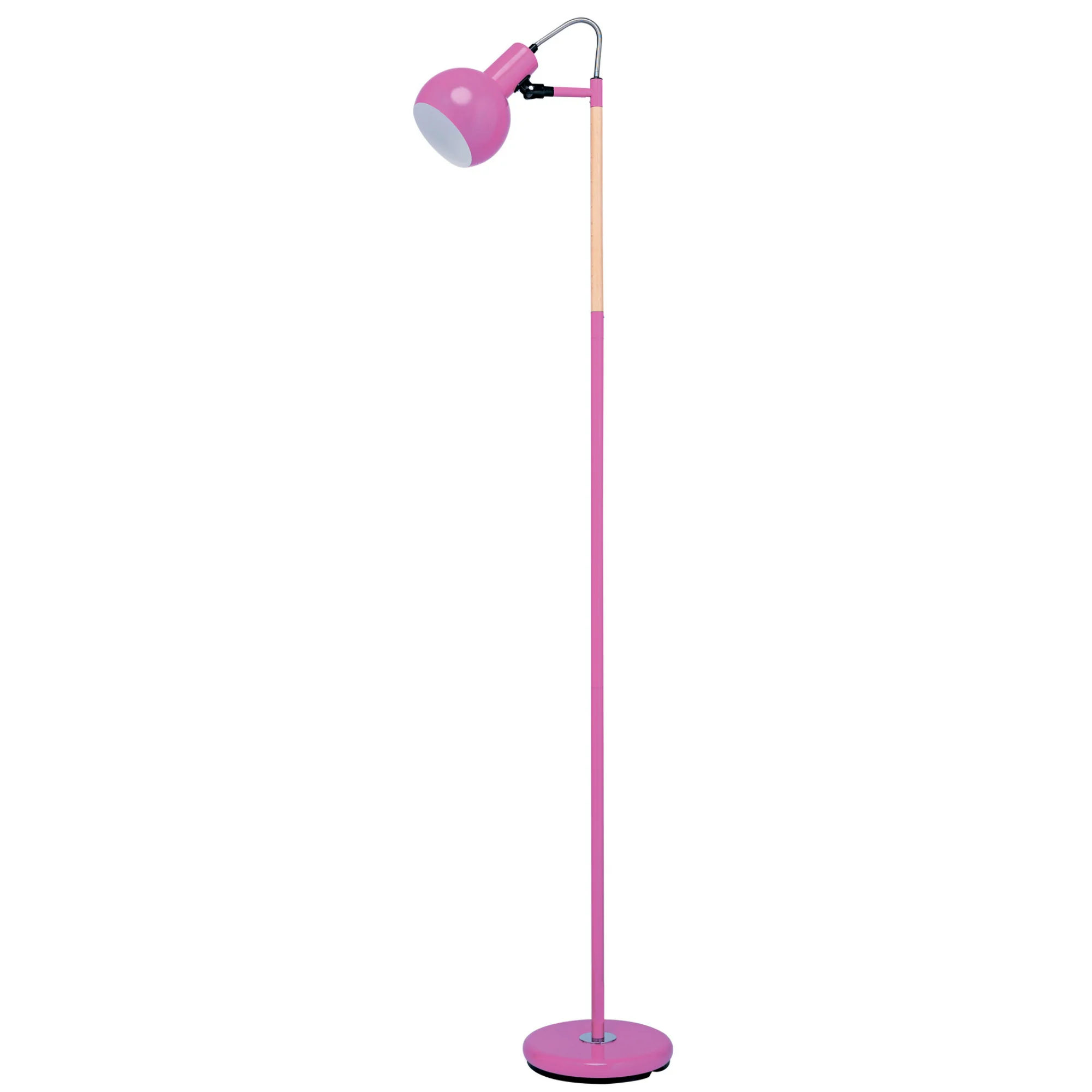 Торшер UML-T702 E14 PINK напольный под лампу Е14 60W с регулировкой наклона Механический выключатель Розовый ТМ