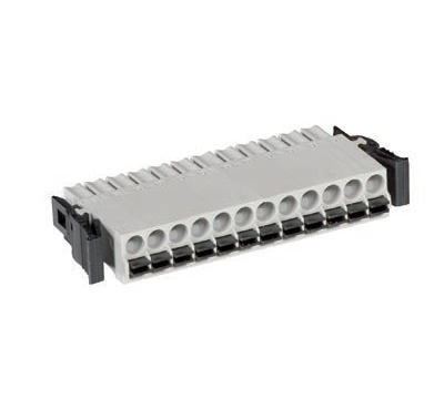 Розетка Wiecon 27.631.4253.0 - Розеточный разъем, прямой, на кабель, с защелками, шаг 3,5 мм, 12 полюсов, номинальное сечение: 1,5 мм кв., Push-In фиксация провода, 250V, 8А, без маркировки, цвет: серый, серия 8513 F2 OB