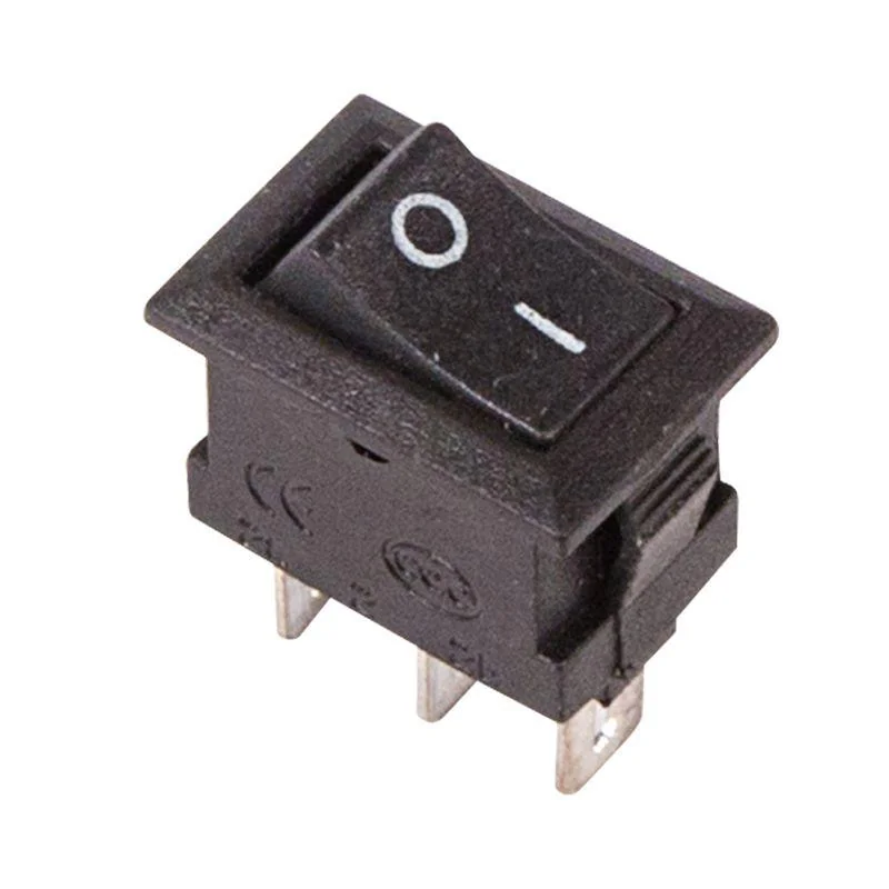 RWB-102 черный 36-2030 - Выключатель клавишный ON-ON (3c) 3А 250В