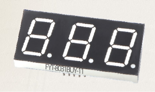 FYT-8031BPG-11 - Индикатор 3-х разрядный 20.32мм OА зеленый 350-450мКд 520нм