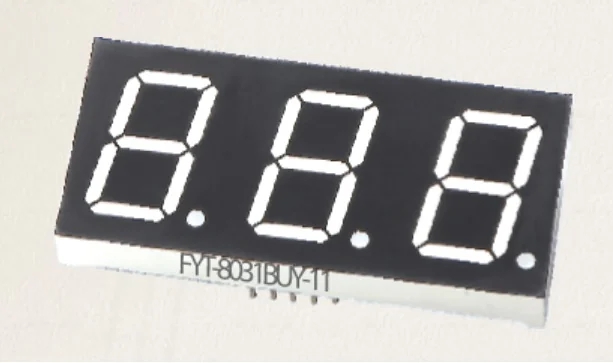 FYT-8031BPG-11 - Индикатор 3-х разрядный 20.32мм OА зеленый 350-450мКд 520нм