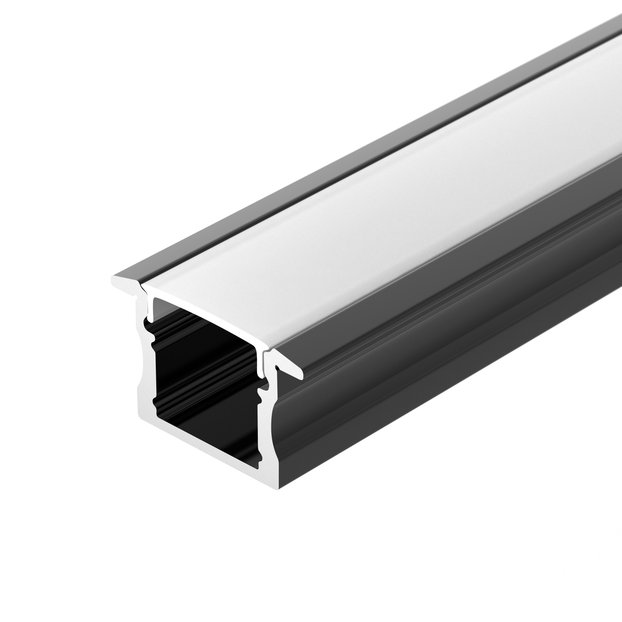 Профиль LINE-2315-F-2000 ANOD BLACK 044278 - Алюминиевый анодированный встраиваемый профиль для светодиодных лент и линеек. Цвет - черный. Габаритные размеры (LхWхH): 2000x23x14,4 мм. Паз для установки 17 мм. Ширина площадки для ленты 12 мм.