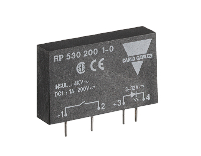 Реле ODC 3-32V/3-200V - Штекерное твердотельное реле для установки в клолдку, рабочее напряжение: 3 – 32 V DC, номинальное напряжение переключения: 3–200 V DC, коммутируемый ток: 1 A (DC13); 2 A (1 sec), серия flare