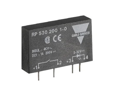 Реле ODC 3-32V/3-200V - Штекерное твердотельное реле для установки в клолдку, рабочее напряжение: 3 – 32 V DC, номинальное напряжение переключения: 3–200 V DC, коммутируемый ток: 1 A (DC13); 2 A (1 sec), серия flare