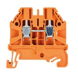 Клемма WT 2,5 OR - Проходная клемма, тип фиксации провода: винтовой, номинальное сечение: 2,5 мм кв., 24A, 1000V, ширина: 5 мм, цвет: оранжевый, тип монтажа: DIN 35