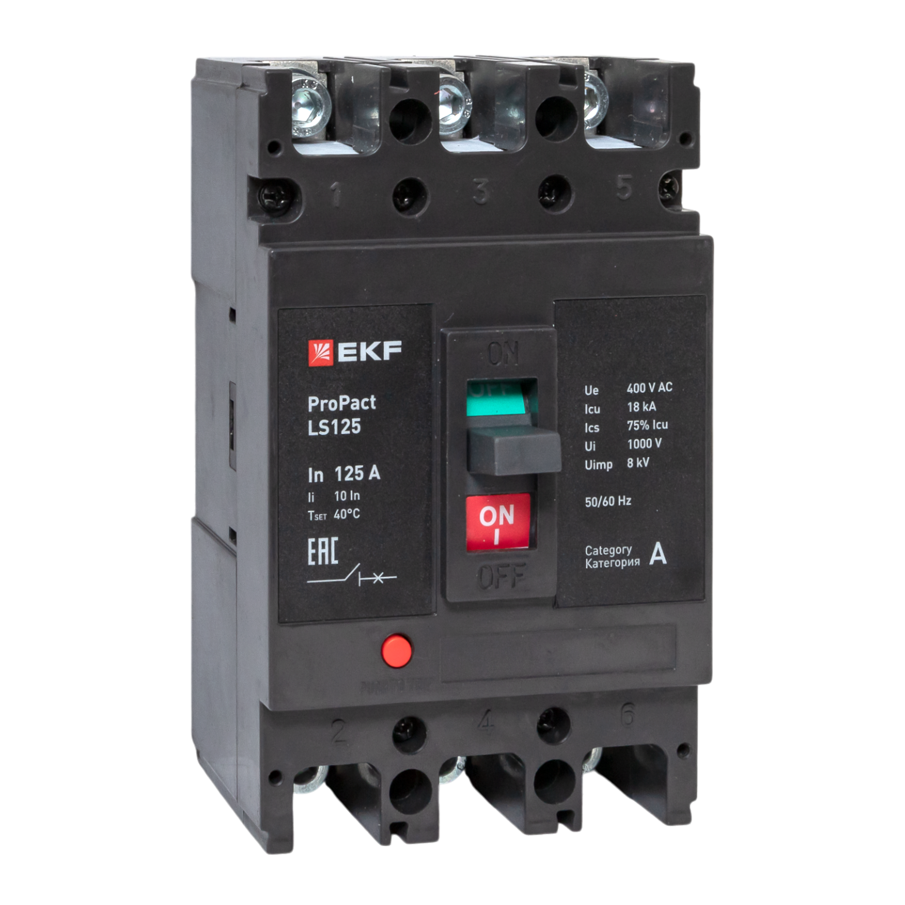 Автоматический выключатель LS125 18кА 3P 125А ProPact EKF