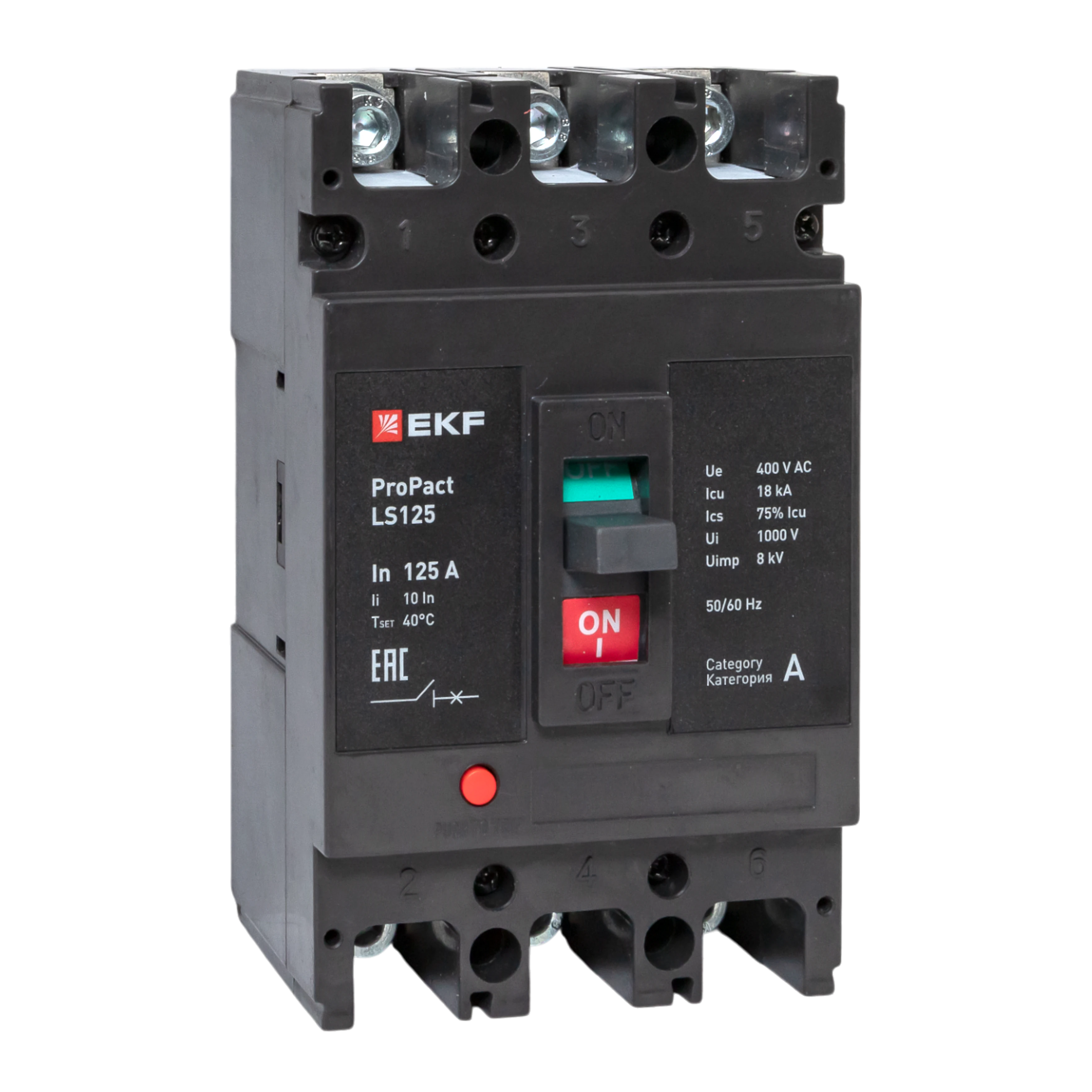 Автоматический выключатель LS125 18кА 3P 125А ProPact EKF