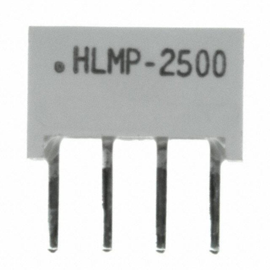 HLMP-2500-FG000 - Светодиодный модуль 1хLEDх8,89х3,81мм/зеленый/572нм/18.9-61.2мкд/белый матовый