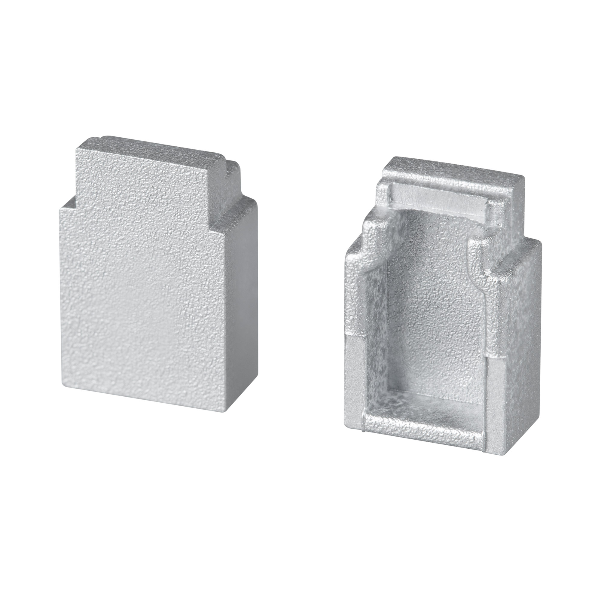 Заглушка WALL-FANTOM-BENT-W10-SIDE глухая 043909 - Пара глухих заглушек серебристого цвета для профиля WALL-FANTOM-BENT-W10-SIDE. Материал пластик.  В комплекте 2 шт., цена за 1 комплект.