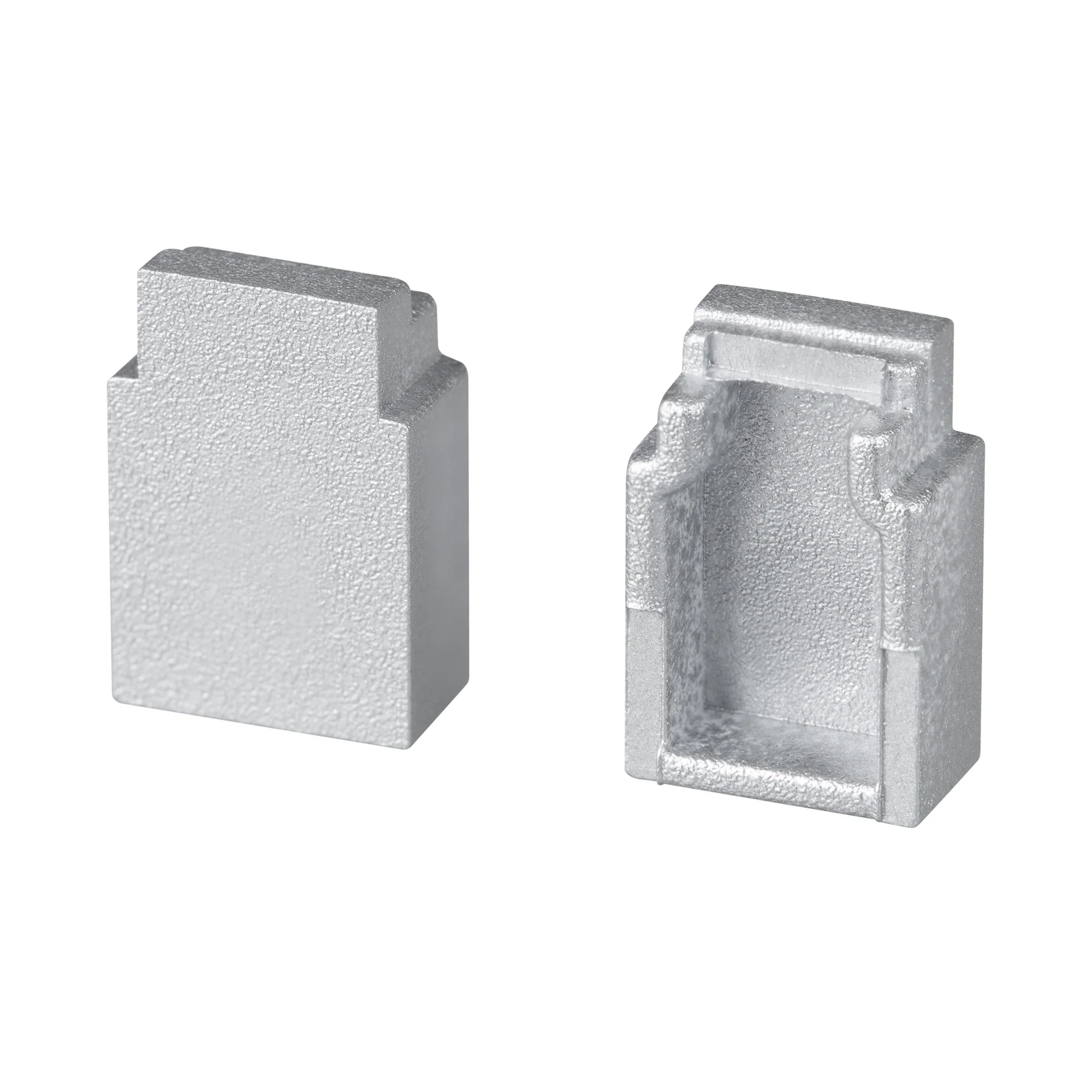 Заглушка WALL-FANTOM-W10 глухая 043908 - Пара заглушек серебристого цвета без отверстия для профиля WALL-FANTOM-W10. Материал пластик.  В комплекте 2 шт., цена за 1 комплект.