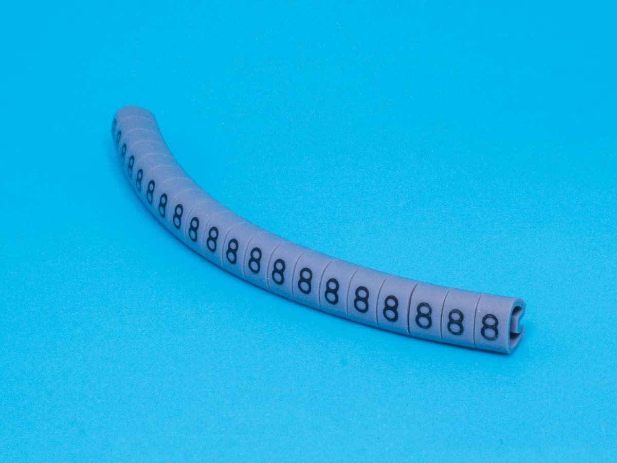 EC-1-8 - Маркер цифра 8 d=3,0-4,2мм, серый, упак.20 шт.