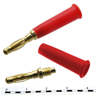 10-0068 B RED - Штекер 10-0068 b красный, под пайку