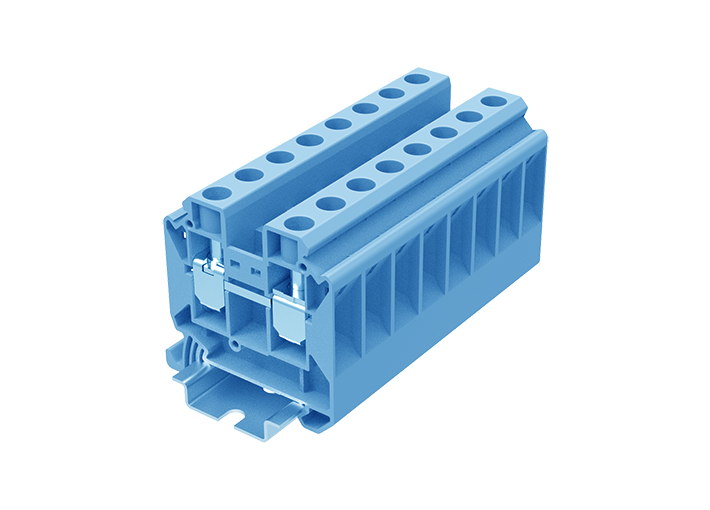 Проходная клемма TU16-2-BU - Проходная клемма, тип фиксации провода: винтовой, номинальное сечение: 16 мм кв., 76A, 1000V, ширина: 12,2 мм, цвет: синий, тип монтажа: DIN 35