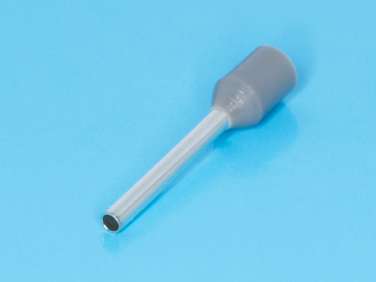 TIC-0.75-12 - Наконечник 12мм для обжима многожильного кабеля  0,75мм, изолированный, кратно 100шт.