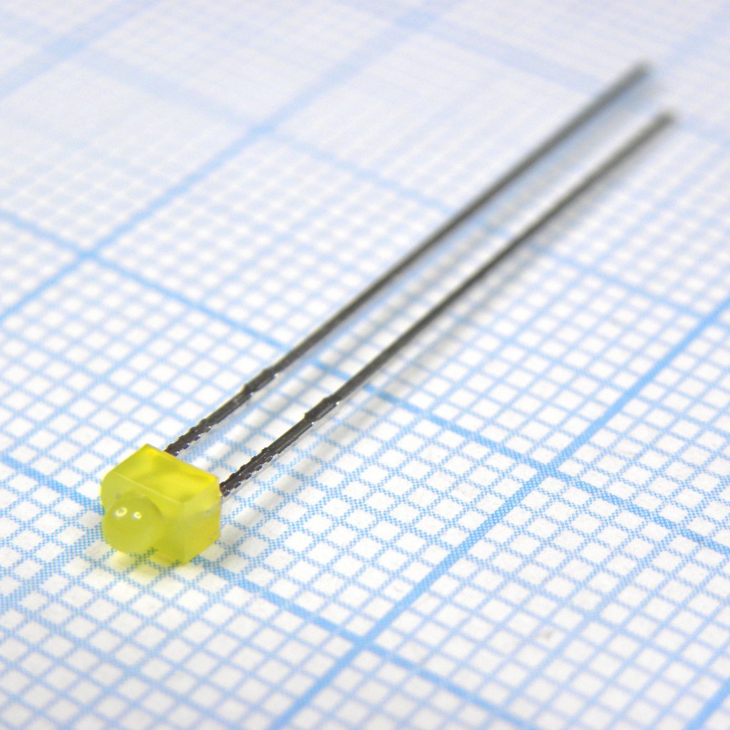 L-2060YD - Светодиод 1,8мм/желтый/588нм/5-8мкд/70°