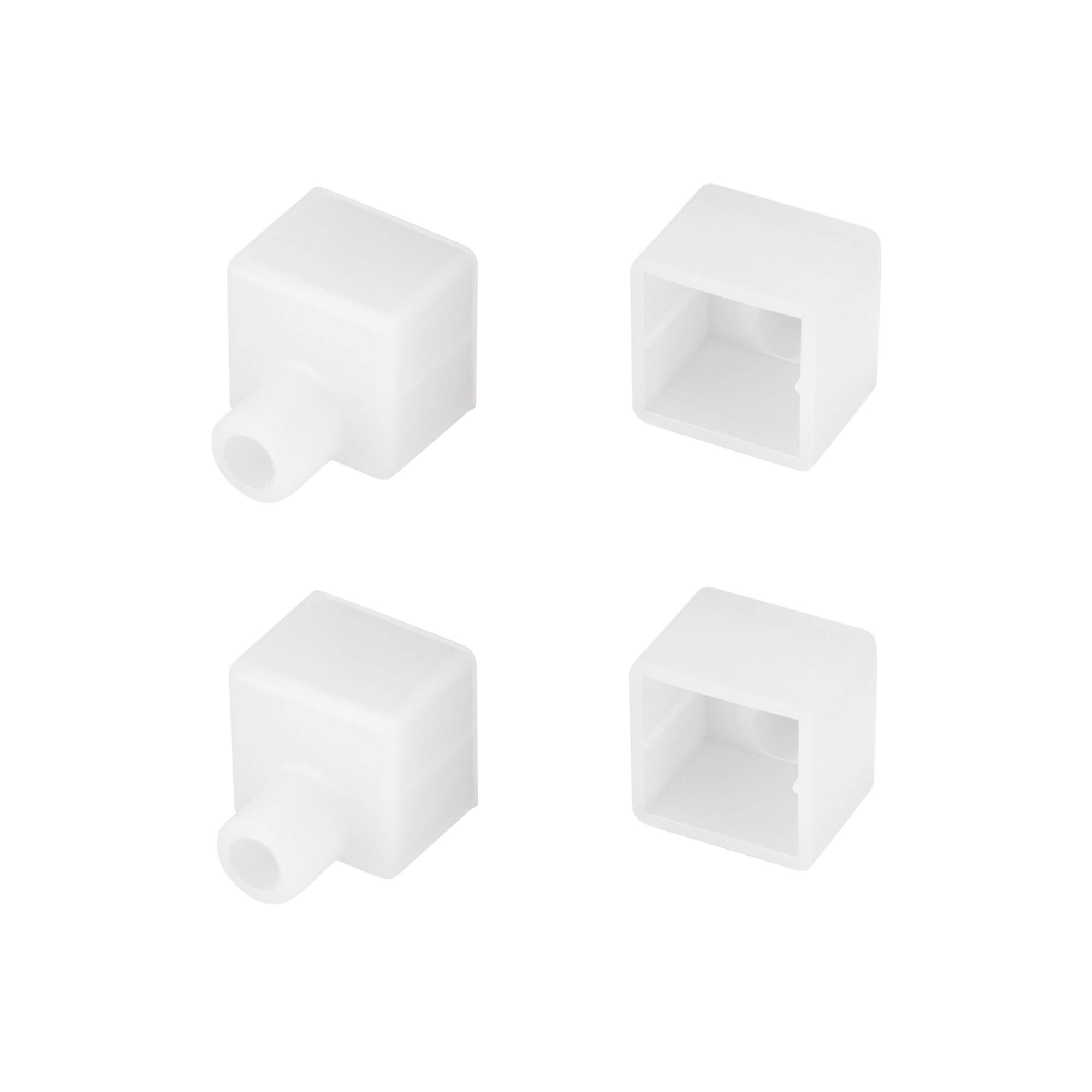 Заглушка WPH-FLEX-1616 WHITE с отверстием 040863 - Заглушка с отверстием для силиконового профиля WPH-FLEX-1616. Материал - силикон. В комплекте 4 заглушки.