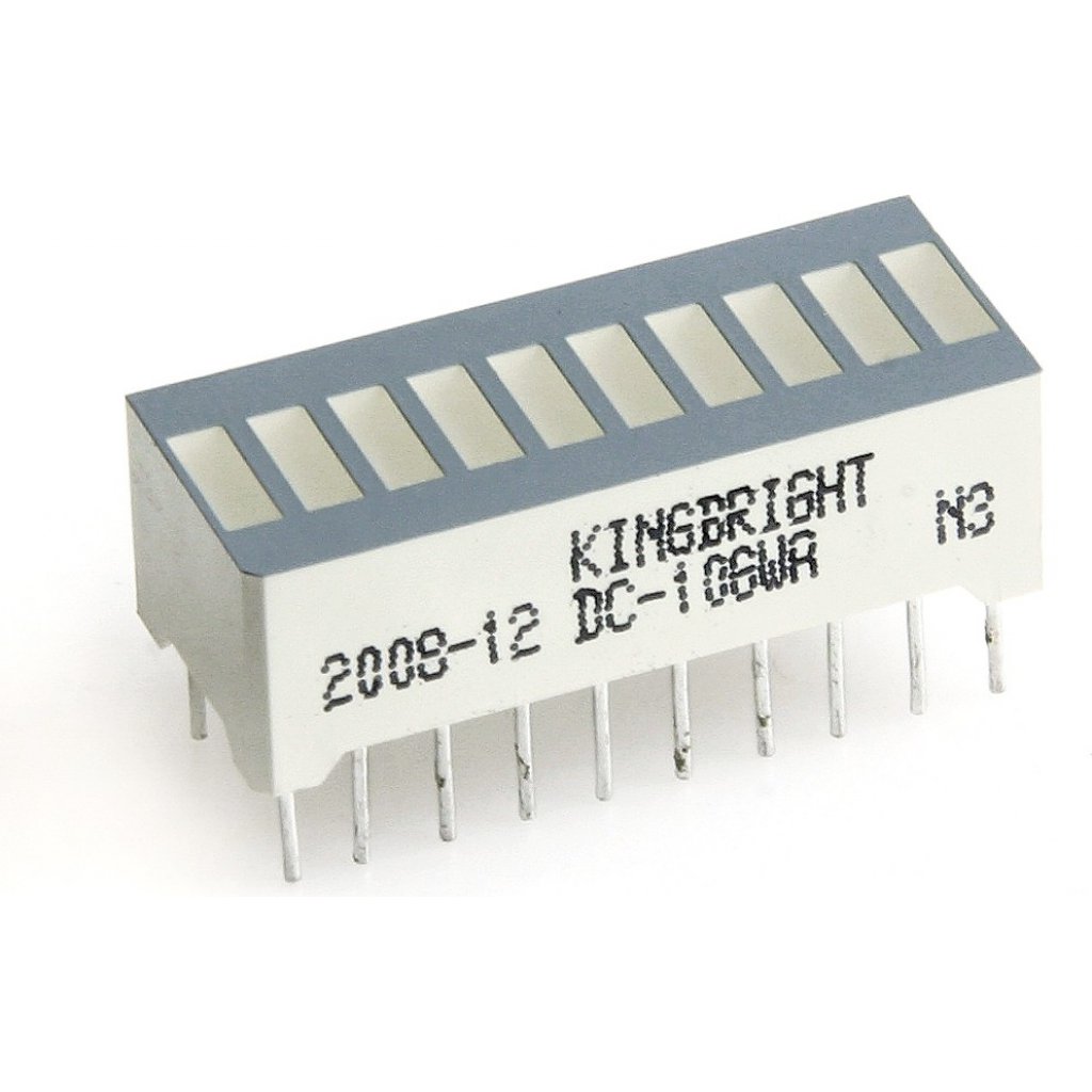 DC-10GWA - 10 сегментный шкальный индикатор/зеленый/568нм/3.6-14мкд