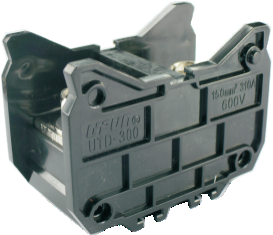 Барьерная клемма UTD-300 - Барьерная клемма, тип фиксации провода: винтовой, номинальное сечение: 150 мм кв., 309A, 660V, ширина: 46 мм, цвет: черный, тип монтажа: DIN 35