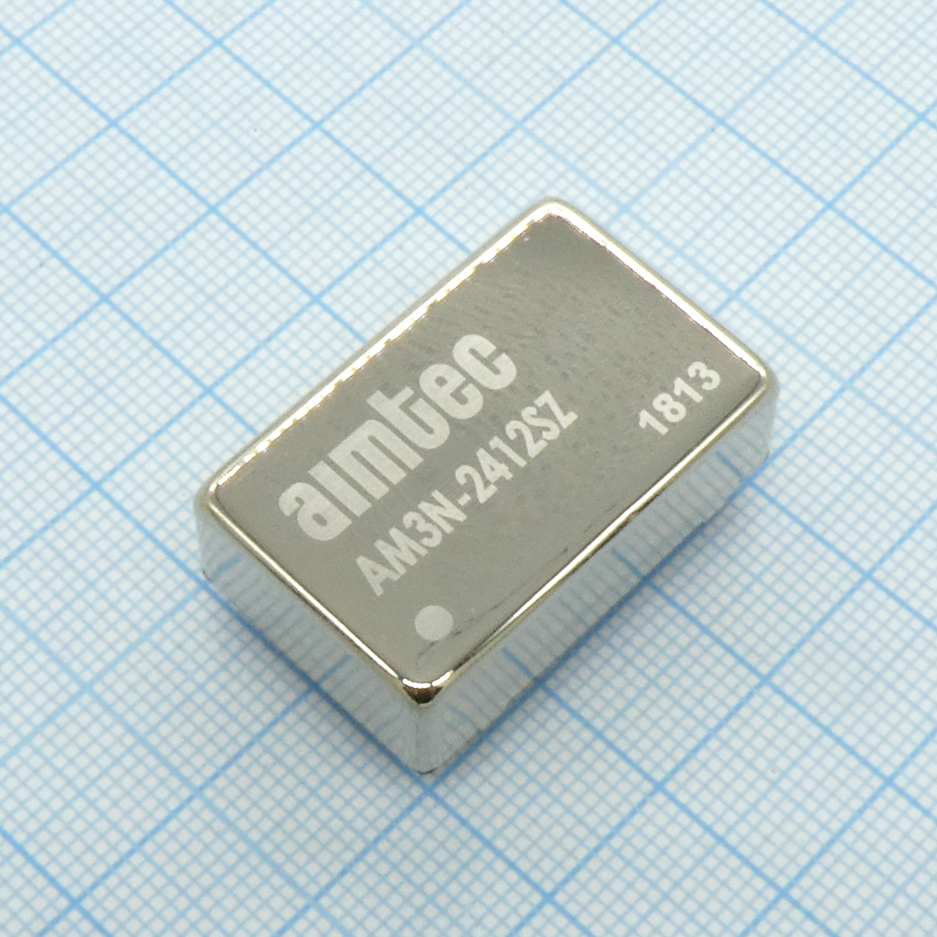 AM3N-2412SZ - DC/DC, 3Вт, вход 21.6…26.4В, выход 12В/0.25А, изоляция 1000В DC, КПД 69%, максимальная емкостная нагрузка не более 470мкФ, DIP24, 31.75x20.32x10.16мм, -40…85°C, металл