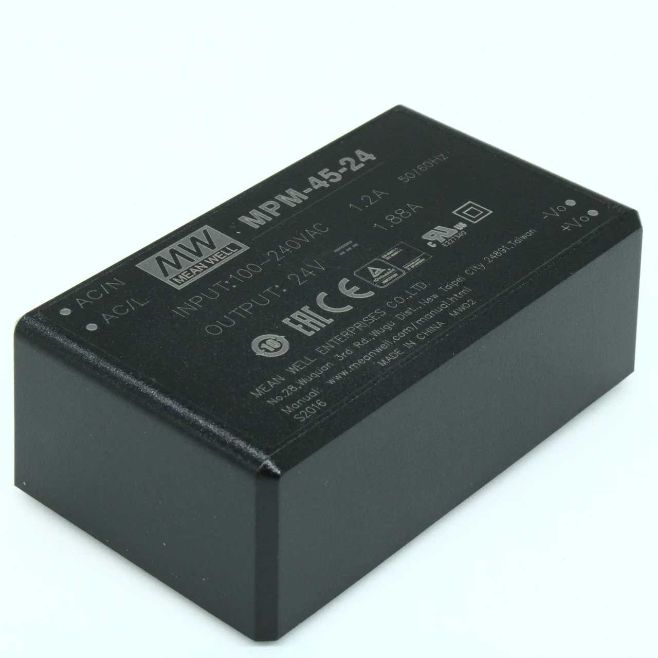 MPM-45-24 - Преобразователь AC-DC на печатную плату выход 45Вт 24В/1,88А