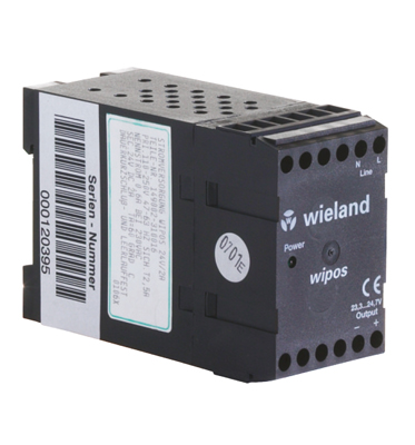 Блок питания WIPOS 24VDC/1,25A 1PH V - Источник питания, однофазный, 24 V DC/1,25 A, 30 W; диапазон входных напряжений: 94 – 265 V AC; габариты (мм): ширина x высота x глубина: 45 x 72 x 105; вес 0,2 кг; монтаж: на DIN рейку, температура окружающей среды 