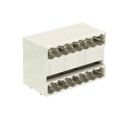 Вилка Wiecon 8113 SEG/8/16 W OB - Вилочный разъем, горизонтальный, на плату, шаг 5 мм, 2 этажа, 8 полюсов, фиксация на плате пайкой, 400V, 10А, без маркировки, цвет: серый, серия 8113 SEG G