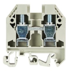 Клемма WKN 10 /U - Проходная клемма, тип фиксации провода: винтовой, номинальное сечение: 10 мм кв., 57A, 800V, ширина: 10 мм, цвет: серый, тип монтажа: DIN 35