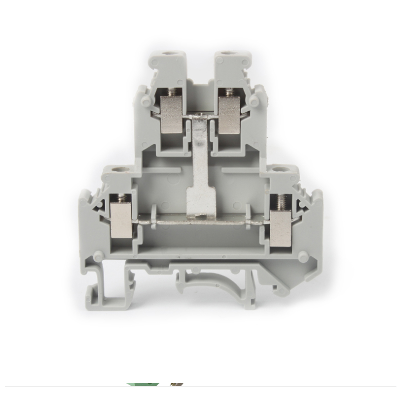 Этажная клемма JUT1-4/2L-GY - Этажная клемма, межэтажное соединение, тип фиксации провода: винтовой, номинальное сечение: 4 мм кв., 500V, 32A, ширина: 6,2 мм, цвет: серый, тип монтажа: DIN35