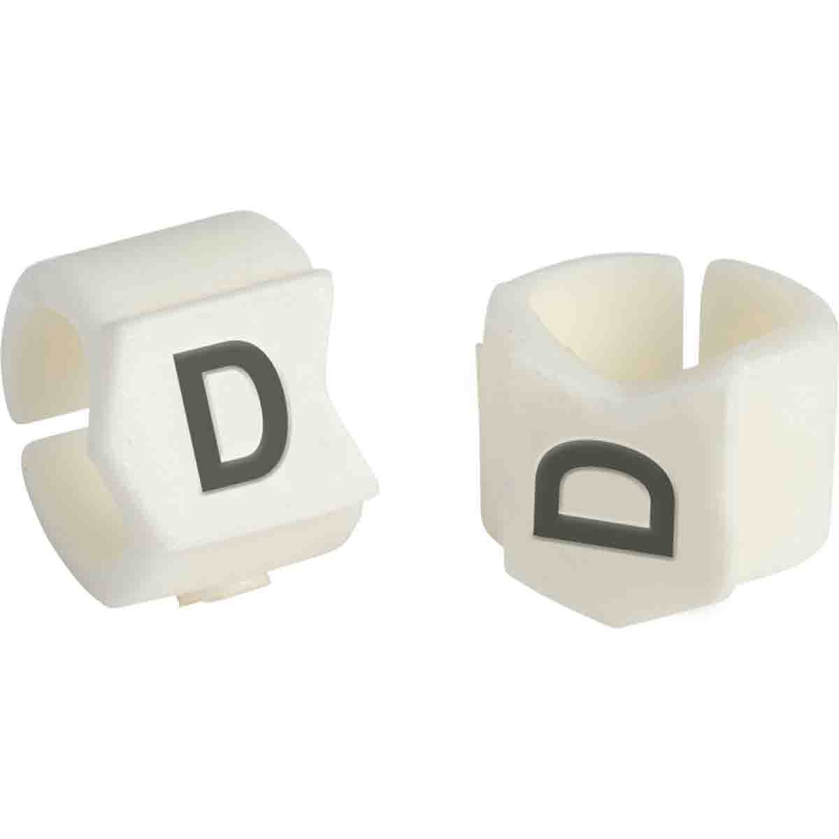 brd133413 - SCN-23-D клипсы белые, 50шт/упак, для провода 5,9-8,5мм диаметра, легенда D