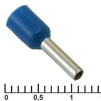 DN01508 BLUE (1.7X8MM) - Наконечник на кабель DN01508, синий, 1.7x8 мм