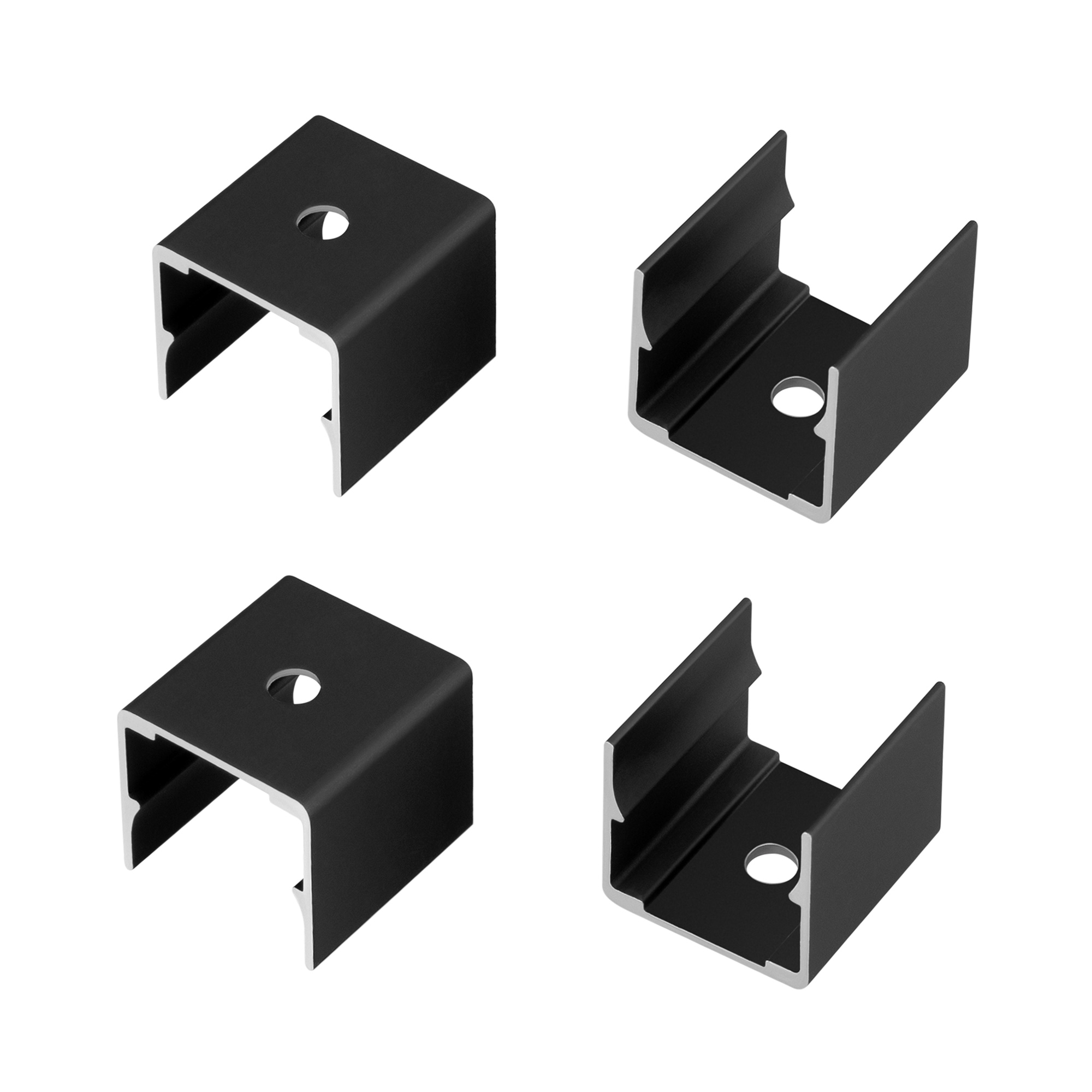 Держатель WPH-FLEX-1616-TOP BLACK 045877 - Держатель металлический для профиля WPH-FLEX-1616-TOP. Цвет - черный. В комплекте 4 держателя. Цена за комплект.