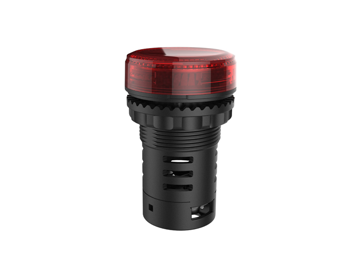 Индикатор (красный) TS2011-3BA10 - Индикатор, тип F2, LED AC/DC 6V, пластиковое переднее кольцо, диаметр головки индикатора 29,5 мм, диаметр посадочного отверстия: 22 мм, цвет: красный