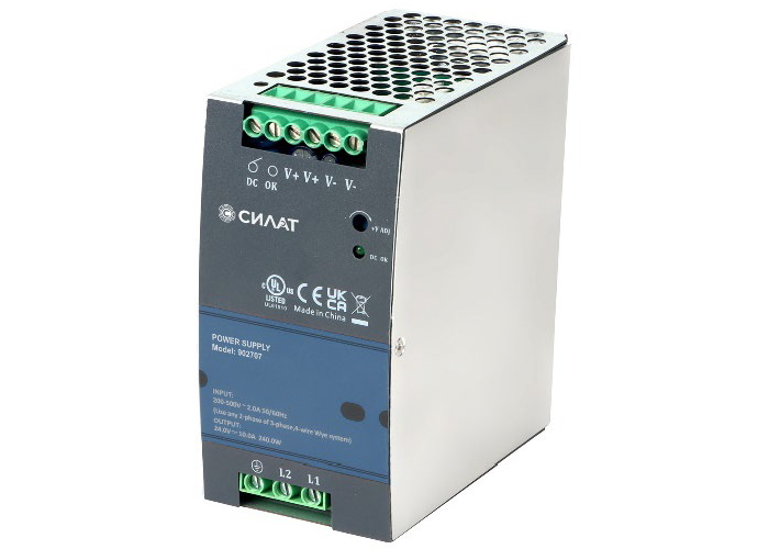 Источник питания 24 V DC/10 A, 902707 - Источник питания, одно/двух -фазный, 24VDC / 10A, 240 W; диапазон входн. напр.: 180 - 550VAC / 254 - 780VDC, габариты (мм): 127х125х63, монтаж: на DIN рейку