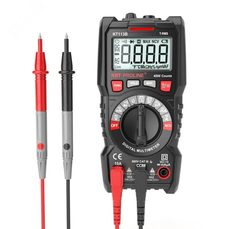 KT 113B серия PROLINE - Компактный многофункциональный цифровой мультиметр c True RMS