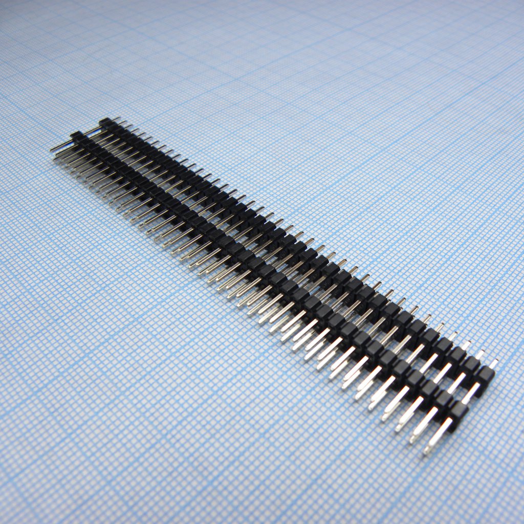 DS1029-04-2X40P8BVB10-B - Штыревой соединитель, 2х40 шаг 2,54мм.,двухрядный (A=6.00мм, H=10.40мм, B=3.00мм)