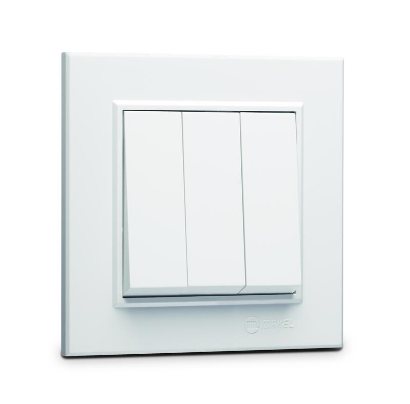 Выключатель 3 клав.1 вход 3 выхода KAREA бел. 56001091