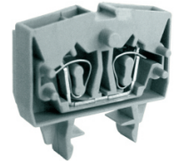 Клемма MINI UJ5-2.5WM - Мини клемма, 2 точки подключения в клемме, верхний подвод кабеля, тип фиксации провода: пружинный, номинальное сечение: 2,5 мм кв., 24A, 800V, цвет: серый, тип монтажа: DIN 15