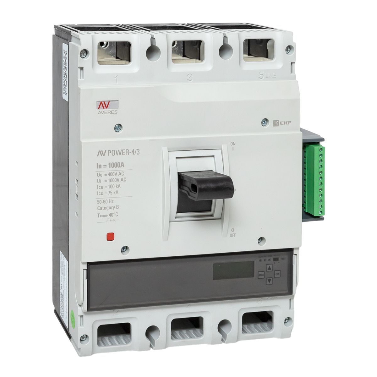 Автоматический выключатель AV POWER-4/3 1000А 100kA ETU6.2 AVERES mccb-43-1000H-6.2-av