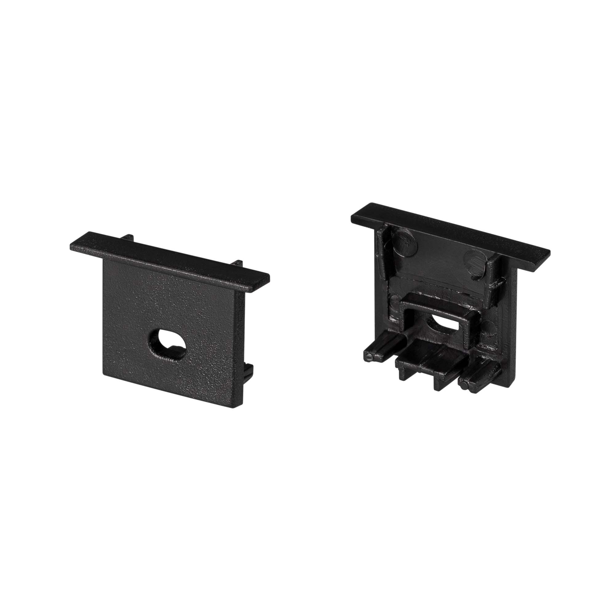 Заглушка SL-COMFORT-1716-F BLACK c отверстием 031775 - Пара заглушек чёрного цвета (с отверстием) для профиля SL-COMFORT-1716-F BLACK. В комплекте 2 заглушки. Цена за комплект.
