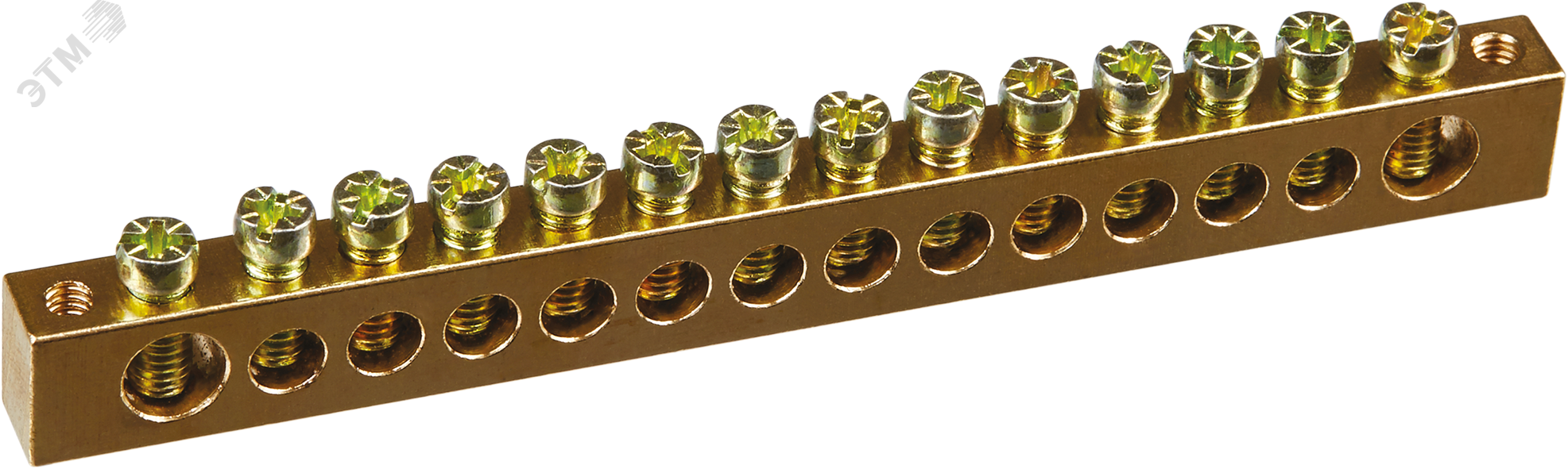 Шина нулевая 8х12мм 14/2 (14групп/крепеж по краям) 17287