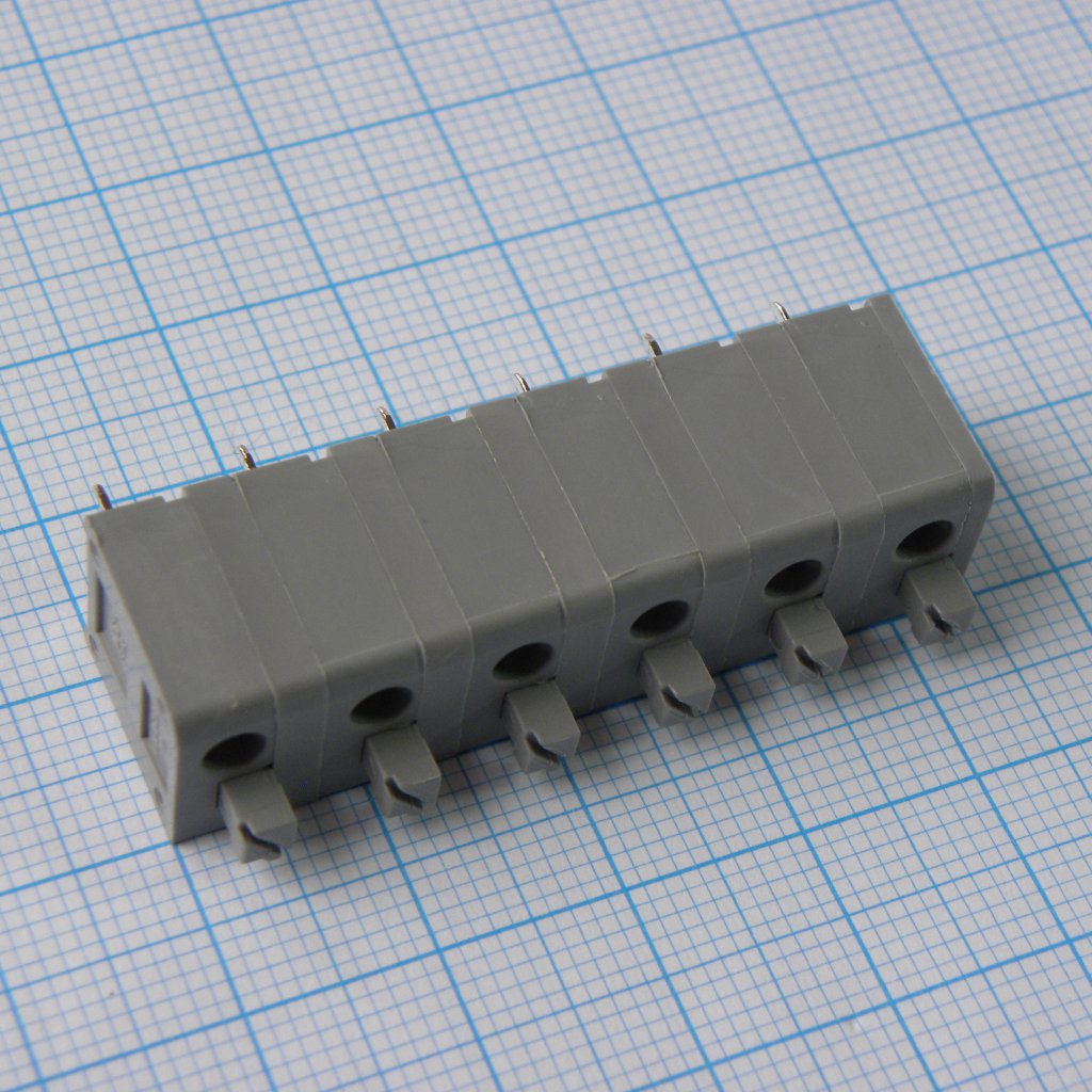 DG236-7.5-06P-11-00A(H) - Нажимной безвинтовой клеммный блок 4 контакта. Зажим типа торцевой контакт